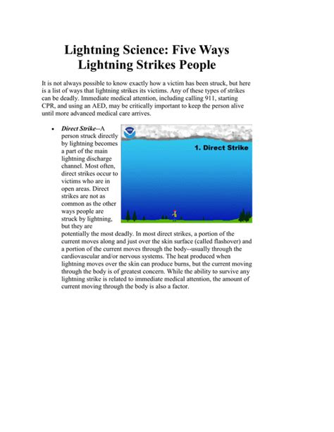 Lightning Science: Five Ways Lightning Strikes People.